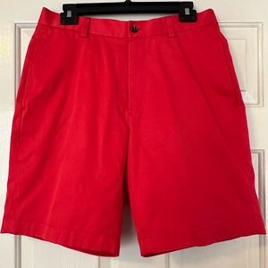 Brooks Brothers Shorts Mens 32 Red Flat Front Lightweight Advantage Chino